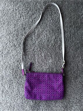 Coach Pink poppy monogram Signature Crossbody with Light Strap